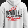 Hoodie Blanco - El movimiento no puede parar.